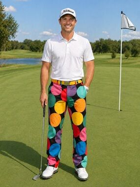 Loudmouth Golf Colourful Polka Dot Men’s Size 36 Pants Eccentric